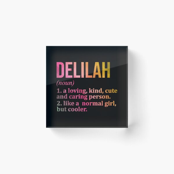 Item preview, Delilah Name Definition in Watercolor designed and sold by XCIV.