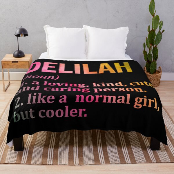 Item preview, Delilah Name Definition in Watercolor designed and sold by XCIV.