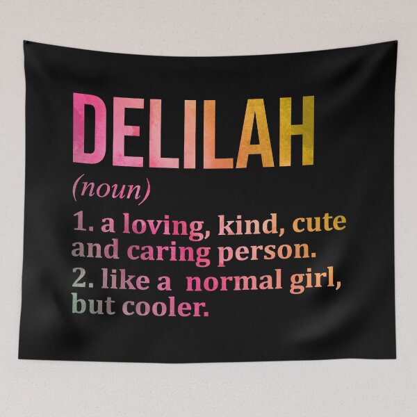 Item preview, Delilah Name Definition in Watercolor designed and sold by XCIV.