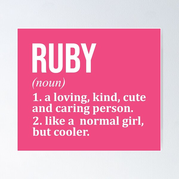 Item preview, Ruby Name Definition for Women designed and sold by XCIV.