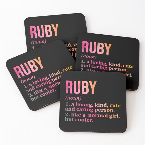 Item preview, Ruby Name Definition in Watercolor designed and sold by XCIV.