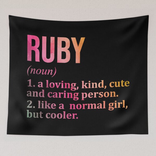 Item preview, Ruby Name Definition in Watercolor designed and sold by XCIV.