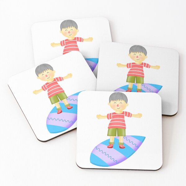 Item preview, Little boy playing surfboard  designed and sold by Onanong2531.