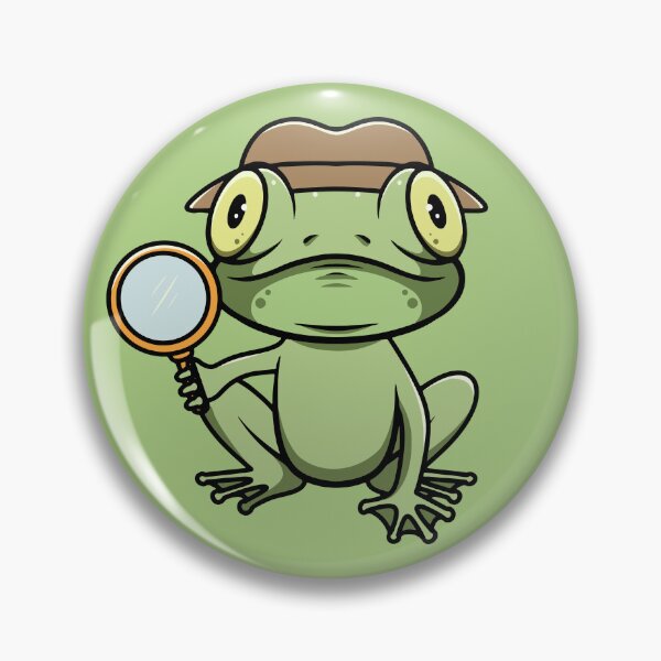 Item preview, Cute frog detective cartoon illustration designed and sold by cubbone.
