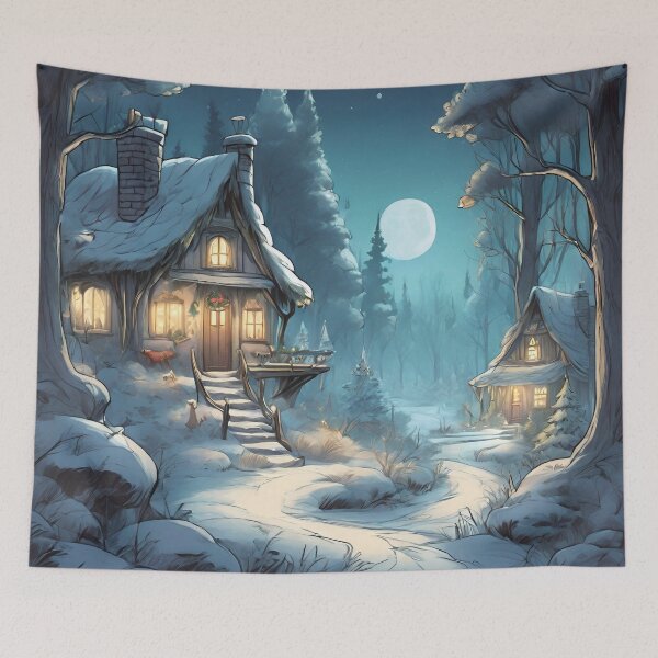 Item preview, Winter Cottage in the Woods Series 03 designed and sold by indarkestroom.