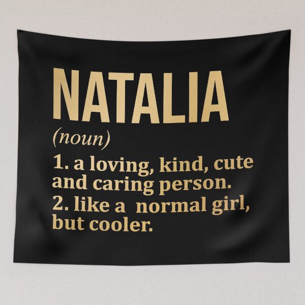 Item preview, Natalia Name Definition in Gold designed and sold by XCIV.