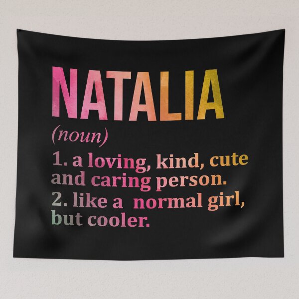 Item preview, Natalia Name Definition in Watercolor designed and sold by XCIV.