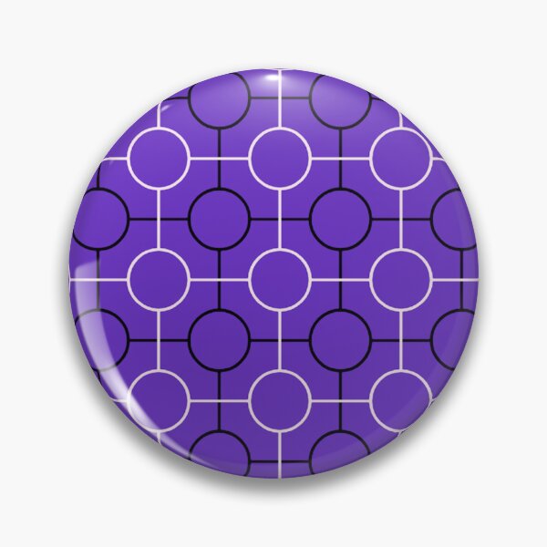 Item preview, Purple Lavender Indigo Connected Circles Geometrical Abstract Modern Urban Tech Art Deco Pattern designed and sold by PenguinForests.