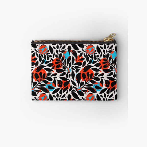 Item preview, Retro leaves in black, red and blue designed and sold by Pia Kolle.