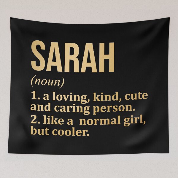 Item preview, Sarah Name Definition in Gold designed and sold by XCIV.
