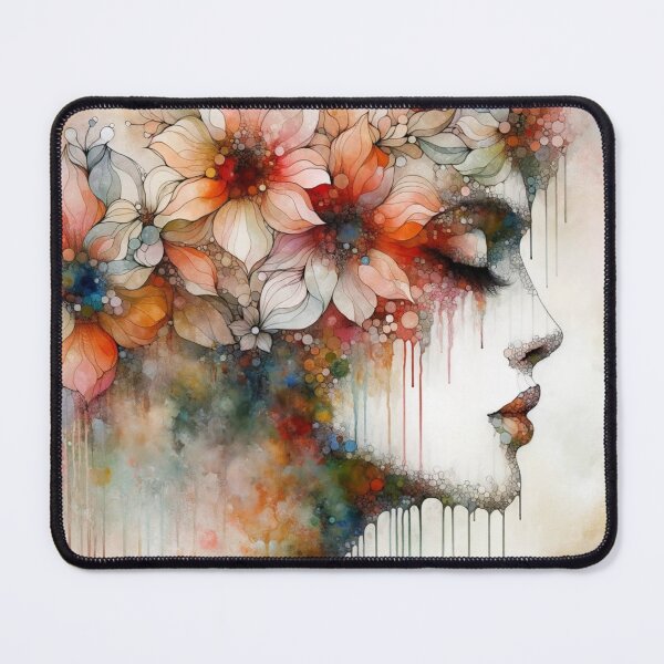 Item preview, Blossom in Profile: An Ethereal Floral Fantasy designed and sold by Find-Your-Art.