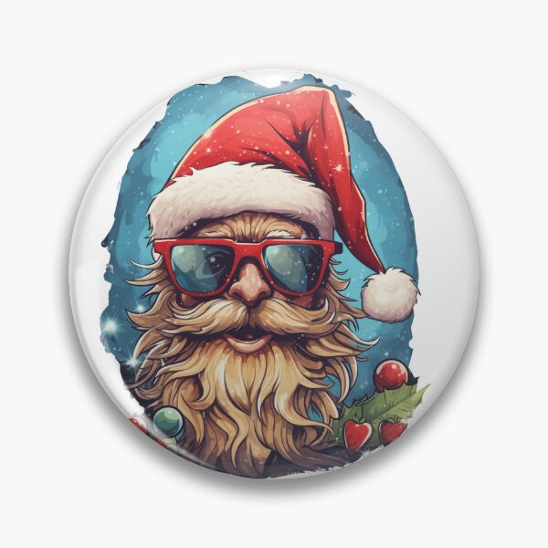 Item preview, Santa Claus head in glasses designed and sold by VigorVilla.