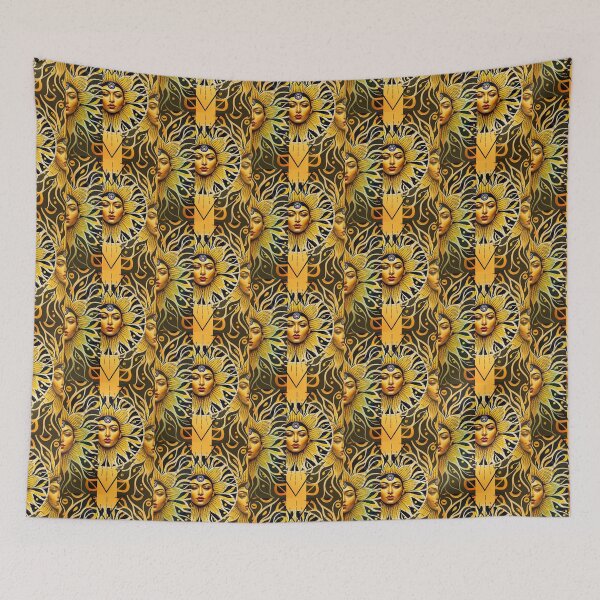 Item preview, Sunflower Woman, Solar Plexus Chakra, Yellow Chakra, Mystic designed and sold by HelenGie.