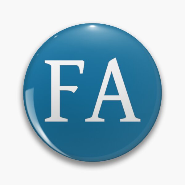 Item preview, FA Initials Monogram Elegant White Letters designed and sold by Jeallan Designs.
