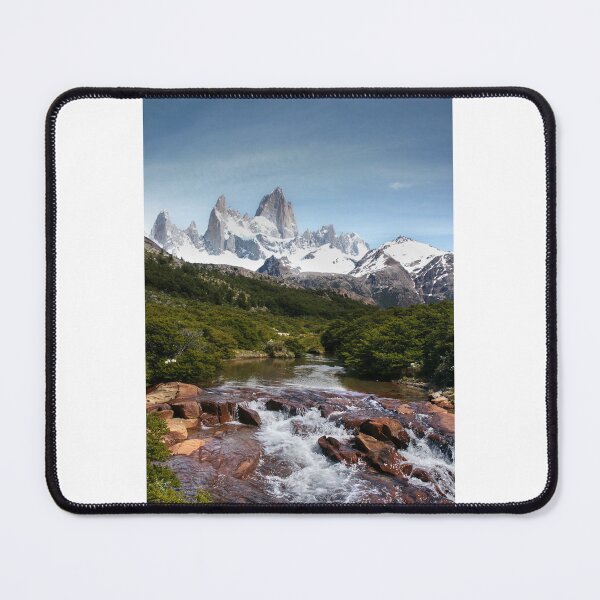 Item preview, Sunny Mountain Vista - Snowy Peaks, Forest, and River Scenery designed and sold by InbalTurShalom.
