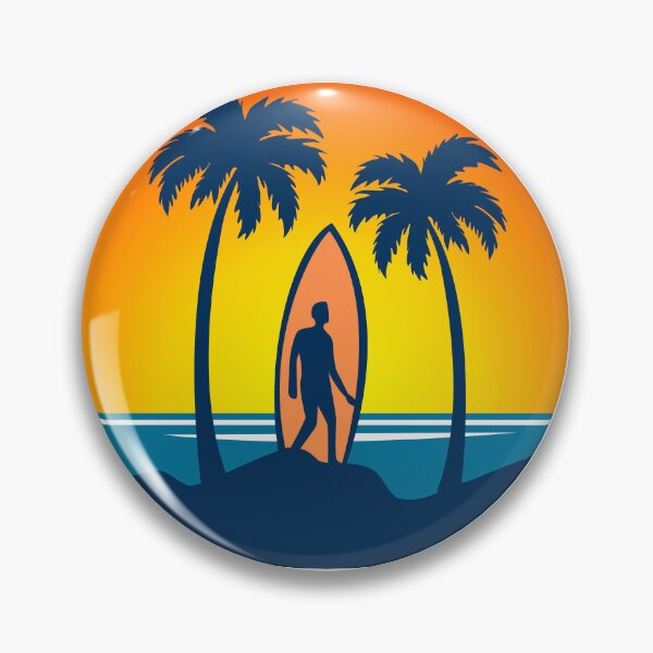 Item preview, Surfer behind surfboard designed and sold by PointBreakShop.