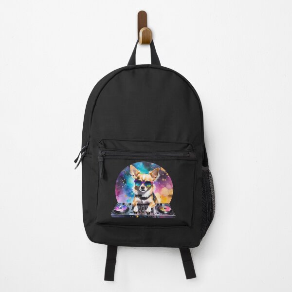 Item preview, Rave DJ Chihuahua Watercolor designed and sold by craftyvixenart.
