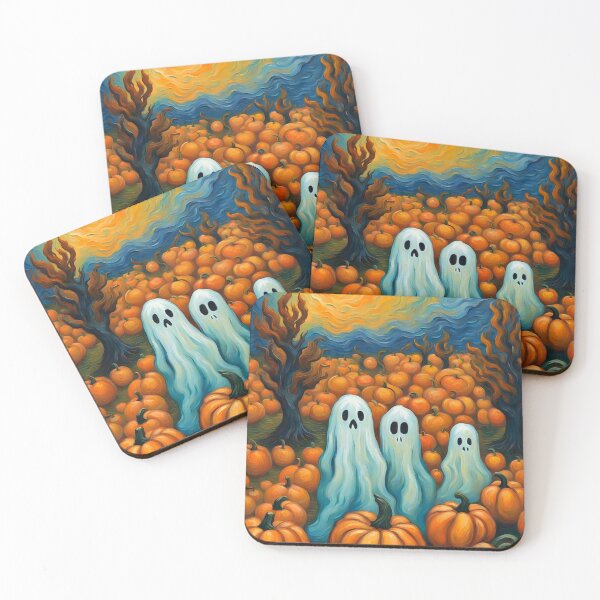 Item preview, Ghosts in Pumpkin field in Van Gogh style designed and sold by MadamEnne.