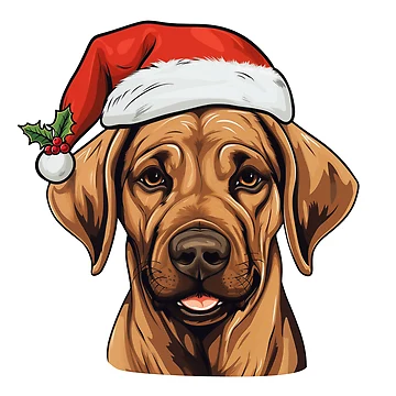 Artwork thumbnail, Christmas Rhodesian Ridgeback by wotsthis