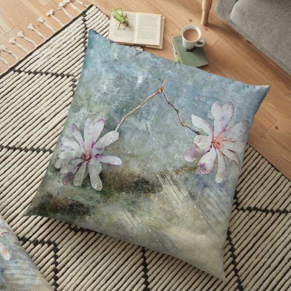 A Pair of Magnolias #2 Floor Pillow