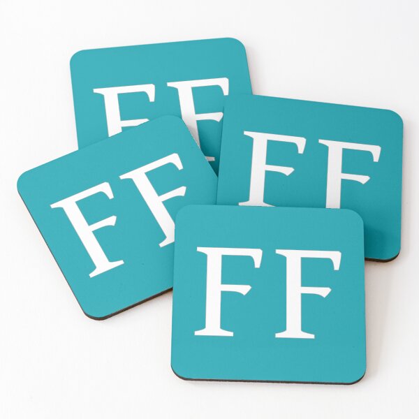 Item preview, FF Initials Monogram Elegant White Letters designed and sold by Jeallan Designs.