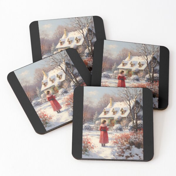 Item preview, Girl With Beautiful House Under The Snow designed and sold by Timothystore-.