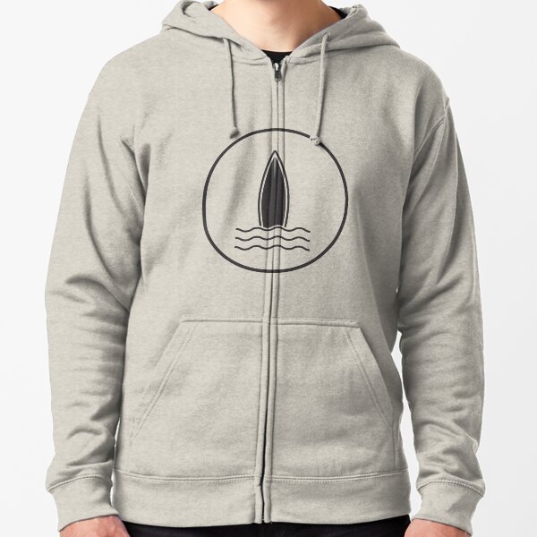 Surfboard Zipped Hoodie