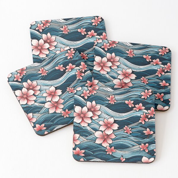 Item preview, Cherry Blossoms and Kanagawa Wave designed and sold by Ikibrai.