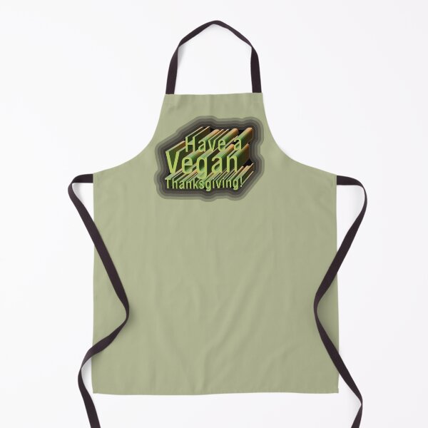 Item preview, Retro style inscription: " To have Vegan Thanksgiving!" in shades of green designed and sold by My-fake-places.
