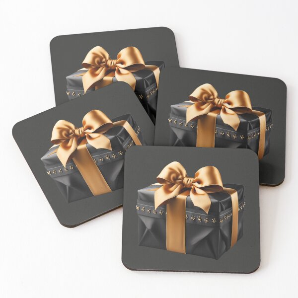 Item preview, Black Gift Box with Golden Ribbon designed and sold by Sketch-Shack.