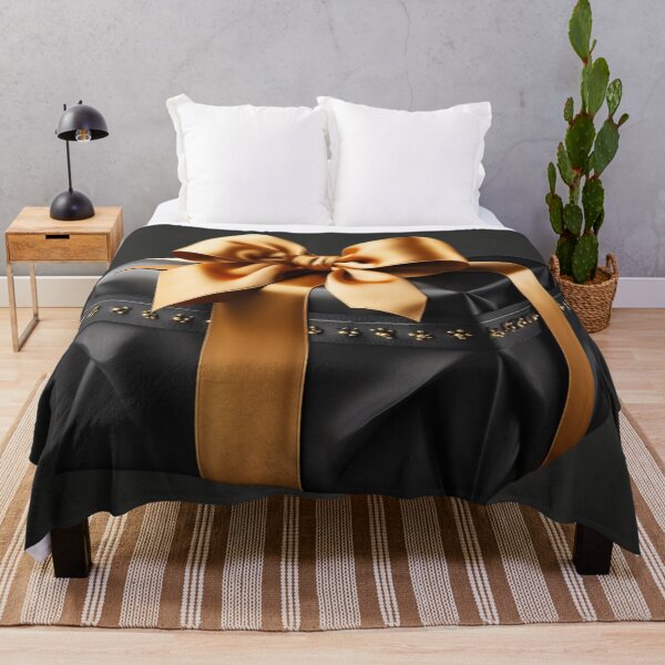 Item preview, Black Gift Box with Golden Ribbon designed and sold by Sketch-Shack.