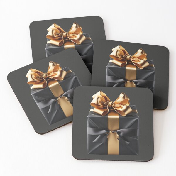 Item preview, Black Gift Box with Golden Ribbon designed and sold by Sketch-Shack.
