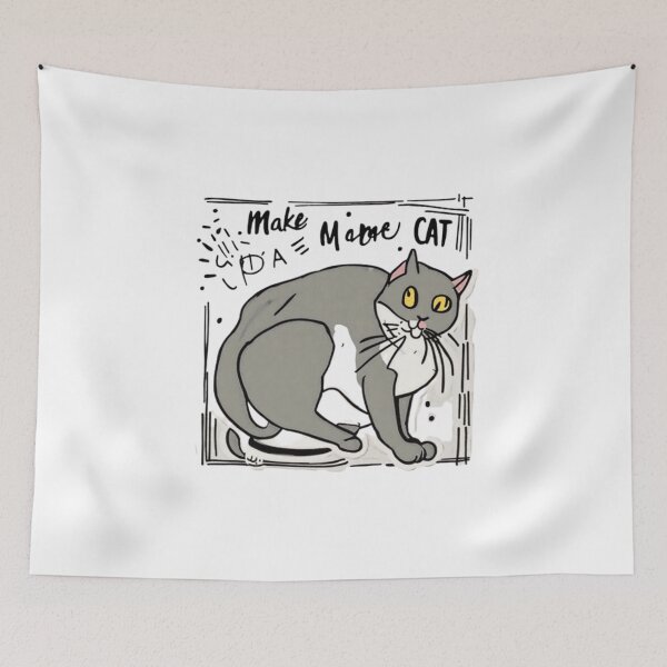 Item preview, Gray Meow Lonely Mouse-like Big Cat designed and sold by Miya-ArtShop.