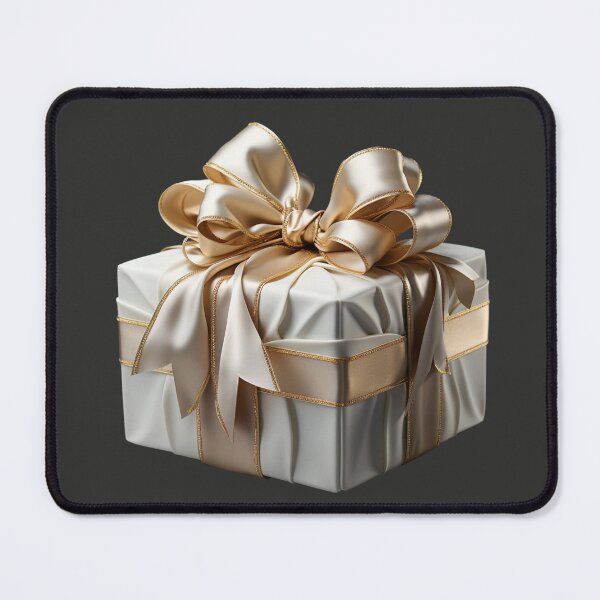 Item preview, White Gift Box with Golden Ribbon designed and sold by Sketch-Shack.