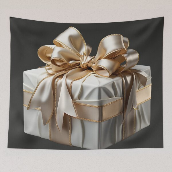 Item preview, White Gift Box with Golden Ribbon designed and sold by Sketch-Shack.