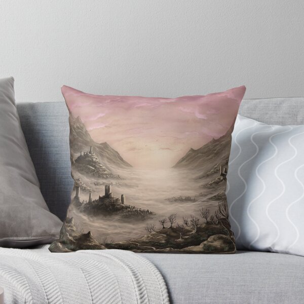 Item preview, medieval and magical valley in the mist designed and sold by MacchabeeArt.