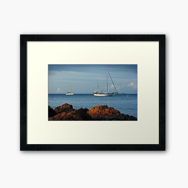 Evening Anchorage Framed Art Print