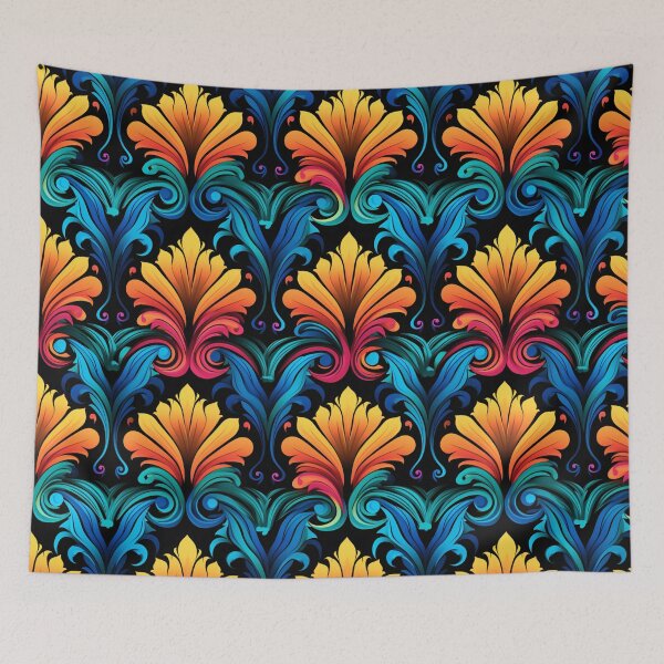 Item preview, Blue Orange Flame Pattern designed and sold by Ellimade.