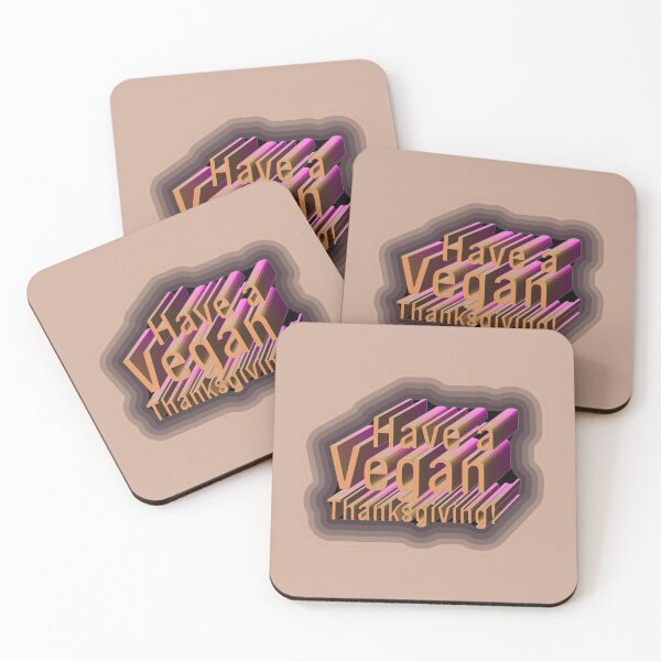 Item preview, Retro style inscription: " To have Vegan Thanksgiving!" in shades of orange designed and sold by My-fake-places.