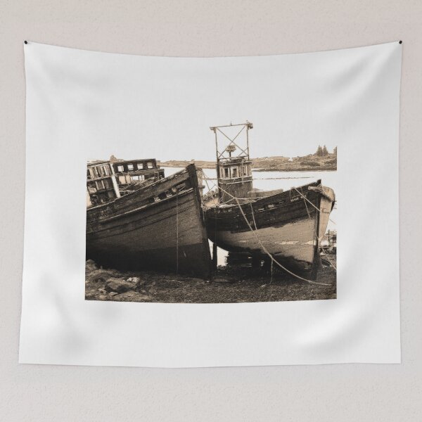 Item preview, Old Boats Near Salen, Mull designed and sold by Elizabeth Austin-Craig.