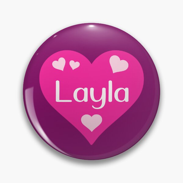 Item preview, Layla Name Pink Heart  designed and sold by Jeallan Designs.