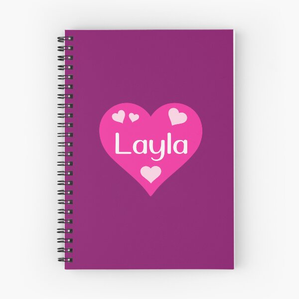 Item preview, Layla Name Pink Heart  designed and sold by Jeallan Designs.