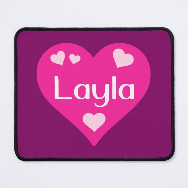 Item preview, Layla Name Pink Heart  designed and sold by Jeallan Designs.