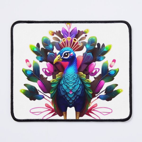 Item preview, Clipart of a cute neon peacock. designed and sold by Vegasstickers.
