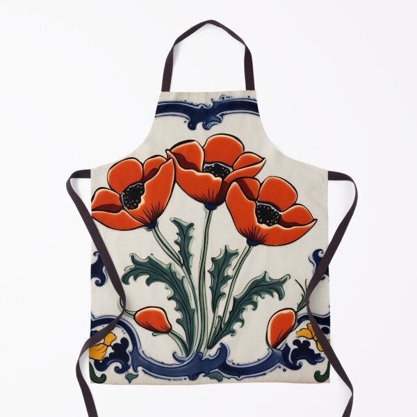 Item preview, Poppies on azulejos designed and sold by Hensfield.