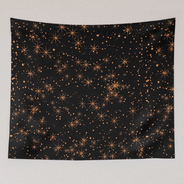 Item preview, Minimalist pattern with orange stars designed and sold by HarridanCreates.
