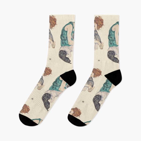 Item preview, Seated Woman With Legs Drawn Up , by Egon Schiele - Original colores designed and sold by MINDTHECHERRY.