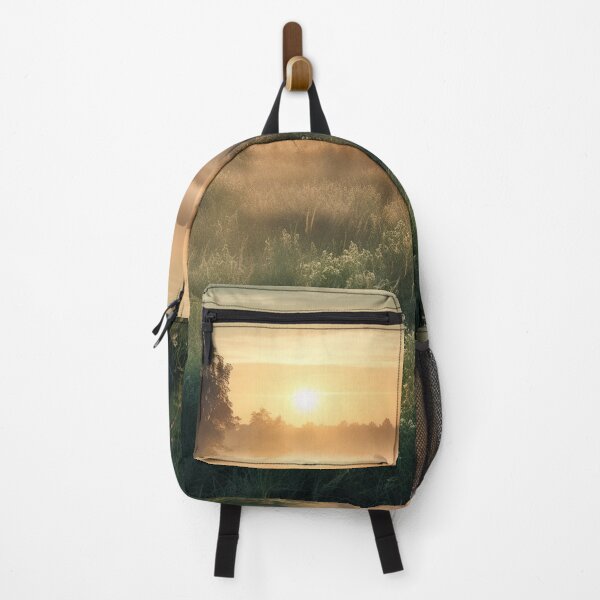 Item preview, Sunrise over a green meadow fog rises in the summer designed and sold by AndrewWorld.