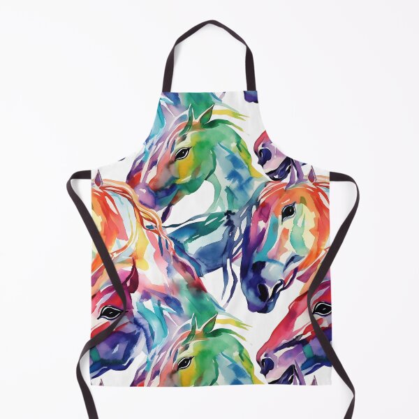 Aperçu de l'œuvre Modèle de cheval abstrait aquarelle créée et vendue par LynZorHome.
