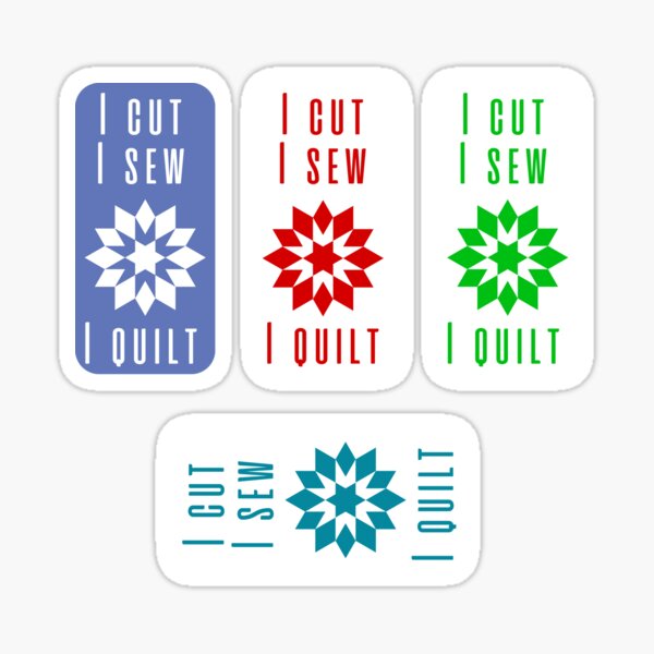 Item preview, Quilting motto sticker collection I cut I sew I quilt  pack sticker designed and sold by Silva Rerum.